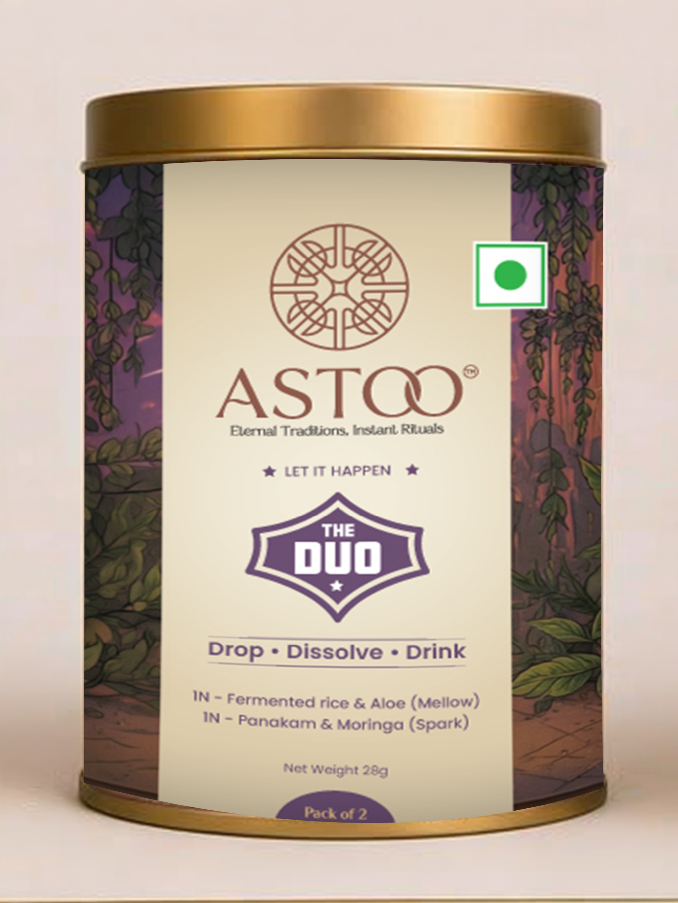 The Duo tin — front